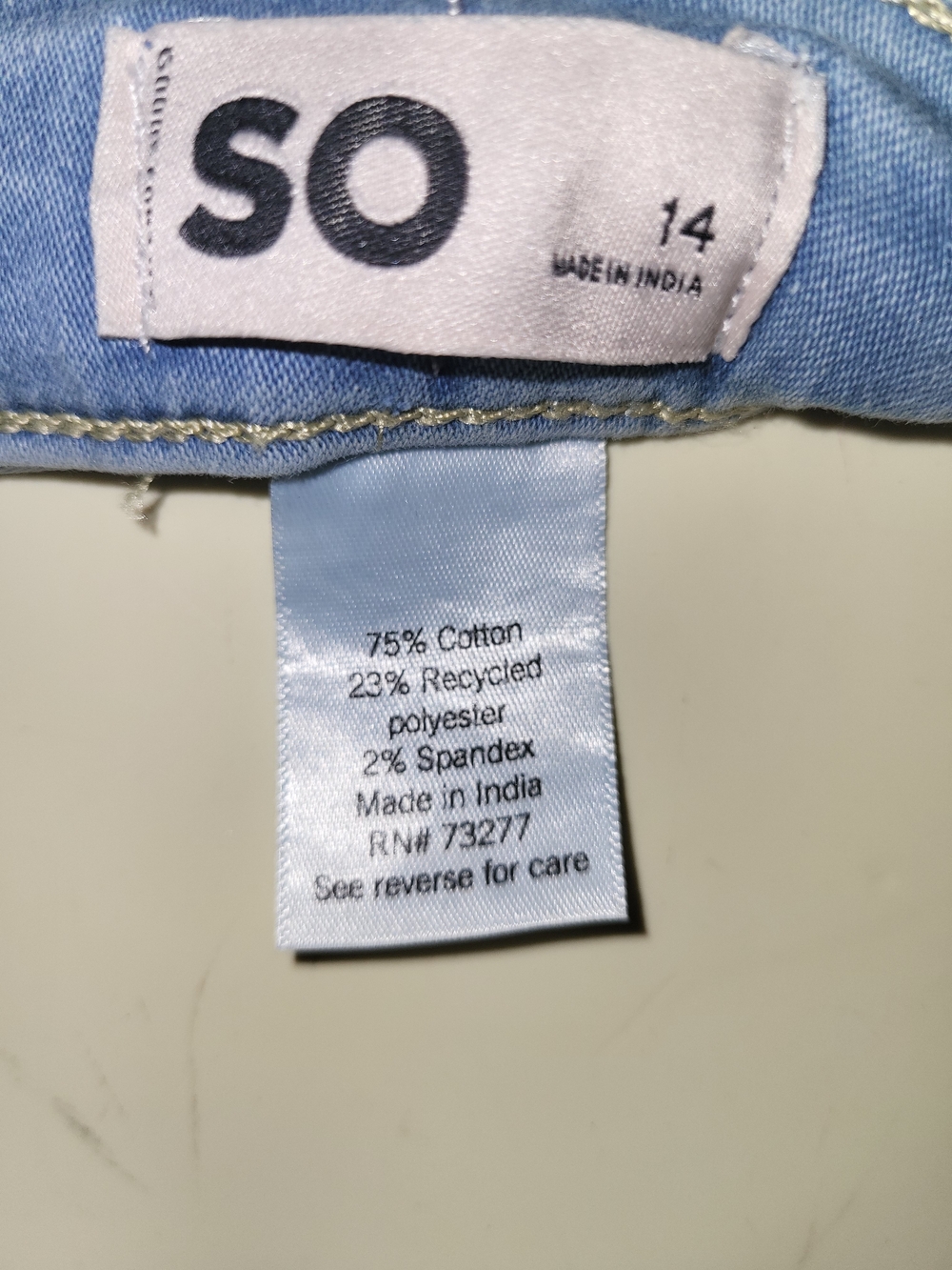SO Girl's 14 Light Blue Denim Jean Shorts - Picture 5 of 6